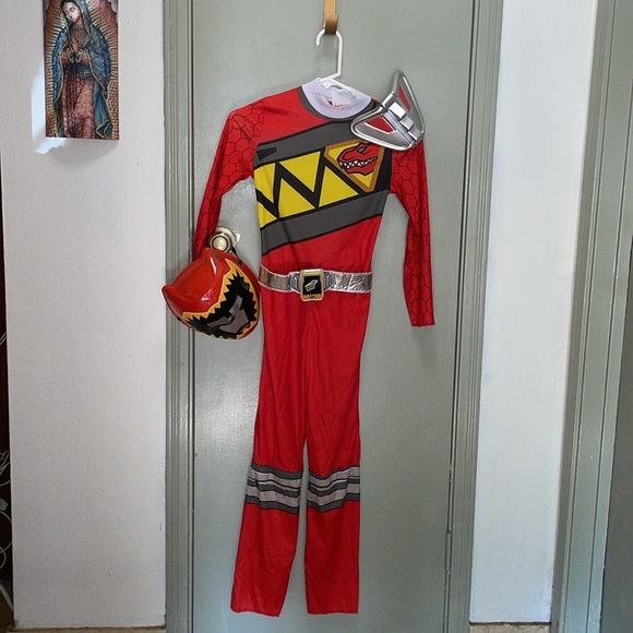 Red Ranger Dino Super Charge Classic Costume, Medium (7-8) New - Picture 5 of 17